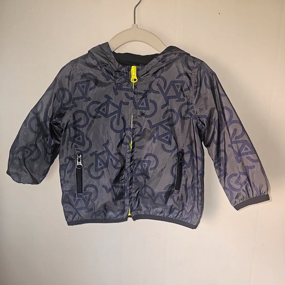 GAP | 12-18 mos | Blue and Black Bicycle Windbreaker